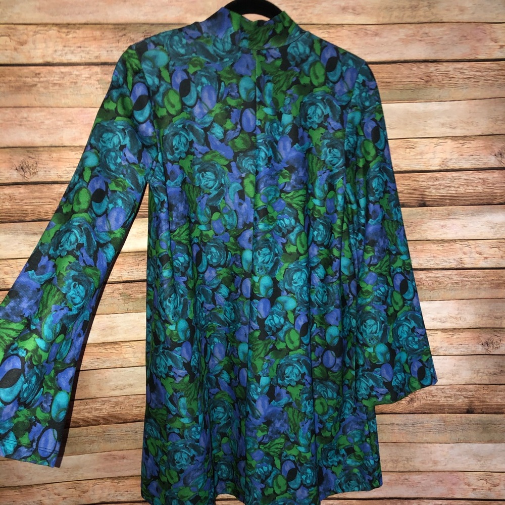 NWT Zara Floral Printed A Line High Neck Dress